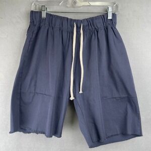 EPTM Mens Navy Blue Raw Hem Drawstring Camp Shorts M Made in USA Streetwear Hike